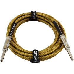 GLS AUDIO Cable 1/4 Male to Male Mono – 15 Feet