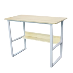 COMFY GOODS Modern Office Computer Desk With Bookshelf - Cream