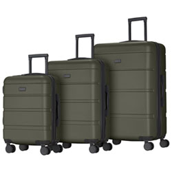 Ensemble De 3 Valises Rigides Extensibles Barcelona De Bugatti - Kaki - Exclusivité De Best Buy