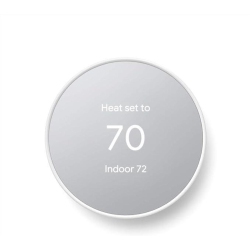 GOOGLE Nest Thermostat - Smart Thermostat for Home - Programmable Wifi Thermostat - Snow