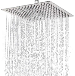 XIXITAIHAO Rain Shower Head 12 Inch, 304 Stainless Steel Large High Pressure Square Rainfall Showerhead for Bathroom, Easy to Install, Awesome Shower