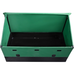 VEVOR Veovr 150 Gallon Outdoor Storage Box, Waterproof Pe Tarpaulin Deck Box \w Galvanized Frame, All-Weather Protection & Portable, For