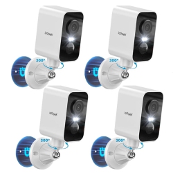 IEGEEK Security Cameras Wireless Outdoor Or Indoor \w Magnetic Mount, 2.4G Wifi Battery Powered Camera for Home Security, 2K Color Night Vision