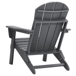 VEVOR Set Of 2 Adirondack Chair Plastic, All-Weather Portable Folding Fire Pit Chair, Outdoor Adirondack Patio Chair \w Cup Holder, \w Relaxing Arm