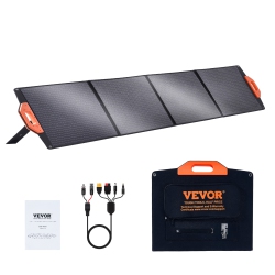 VEVOR 200W Monocrystalline Solar Panel, Monocrystalline Etfe Charger, 23% Efficiency Solar Panel \w Mc4 Output, Ip67 Waterproof for Power Stations