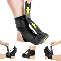 MYACUC Plantar Fasciitis Night Splint Socks, Foot Drop Corrector, Foot Inversion Brace, Ankle Sprain Brace (Size: M)