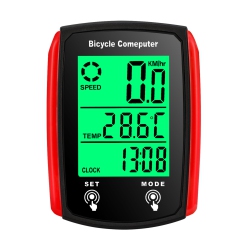 GREEN SCENIC Large Screen Backlight Waterproof Computer, Accurate Speed Measurement + Mileage Statistics, Compatible With Road/mountain Bikes - (Wi)