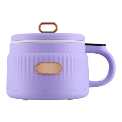GREEN SCENIC Mini Electric Hot Pot Multifunctional Small Dormitory Noodle Cooker Mini Electric Noodle Cooker Non-Stick Pan - 1.6L In Purple