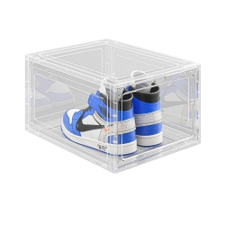 AXGEAR Shoe Box Stackable Storage Super Clear Transparent Collapsible Display 1 Box