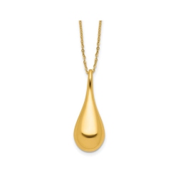 GEM AND HARMONY 14K Gold Drop Pendant Necklace With Chain In Yellow
