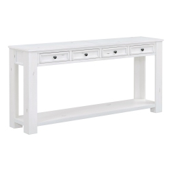 KEPOOMAN Console Table/sofa Table With Storage Drawers And Bottom Shelf for Entryway - In White