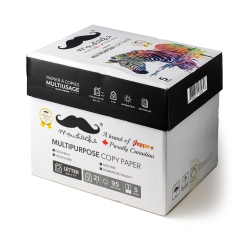 MOUSTACHE 2500 Sheets Multipurpose Printer Paper, Copy/copier/laserjet Inkjet Printer/fax/photocopy Paper, 95 Brightness, 21 Lbs, Letter Size