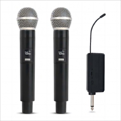 THE WAY Microphone Wireless Charging Microphone, Home Singing Live Sound Card, Outdoor One-To-Two Microphone Equipment, Karaoke Microphone Suitable