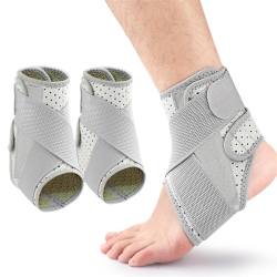 MYACUC Ankle Brace Support Compression Sleeves, 1 Pair Adjustable Ankle Support Brace Stabilizer, Breathable Ankle Brace Bandage