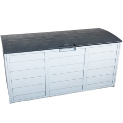 KARL HOME 75 Gallons Plastic Outdoor Deck Box With Wheels