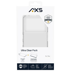 Axs Ultra Clear Gel Fitted Soft Shell Case With Glass Screen Protector For Nothing Phone (3) - Clear