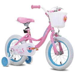JOYSTAR Fairy 14 Inch Kids Bike for Ages 3 4 5 Years Girls, Toddler Bike With Training Wheels & Handbrake for 3-5 Years Old Child In Pink