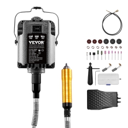 VEVOR 1200W Flex Shaft Grinder, 30, 000Rpm Electric Flex Shaft Rotary Tool Carver, Multi-Functional Hanging, With 31PCs Accessories & Foot Pedal For