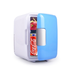 THE WAY Mini Refrigerator for Home Use, Single-Door Refrigeration, Micro Student Dormitory, Car And Home Dual-Use 4L Car Refrigerator (Blue)