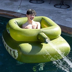 GREEN SCENIC Inflatable Water Tank Swimming Pool Float Water Spray Swimming Ring Inflatable Toy \w Jet Ring Super Large Outdoor Water Toy Suitable