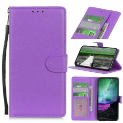 CSMART [Cs] Magnetic Card Slot Leather Folio Wallet Flip Case Cover for Samsung Galaxy S25 Edge In Purple