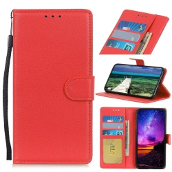 CSMART [Cs] Magnetic Card Slot Leather Folio Wallet Flip Case Cover for Samsung Galaxy S25 Edge In Red