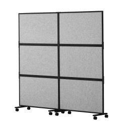 VEVOR 2 Panel Office Divider, Office Partition, Freestanding Office Divider Wall Partition & Privacy Divider Reduce Noise And Room Separation, Light