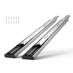 VEVOR 6 Pairs Of 20 Inch Drawer Slides Side Mount Rails, Full Extension Steel Track, Noiseless Guide Glides Cabinet Kitchen Runners \w Ball Bearing