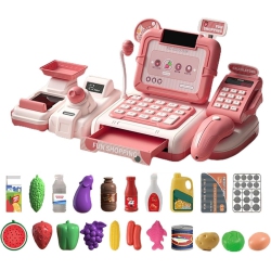 GREEN SCENIC Kids Toy Set: Supermarket With Cash Register And Shopping Simulation