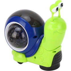 GREEN SCENIC Electric Toy Universal Wheel Automatic Obstacle Avoidance Nodding Sound And Light Projection Fun Little Snail Children's Toy -