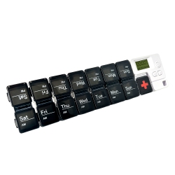 GREEN SCENIC Smart Compartment Medicine Box Reminder - 14 Compartments Sealed And Leak-Proof Design, Large Screen Alarm Reminder, Portable Medicine