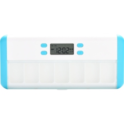 GREEN SCENIC Smart Reminder Portable Medicine Box - 7 Compartments \w Alarm Clock Vibration Led Light, Moisture-Proof And Sealed, Special Timed