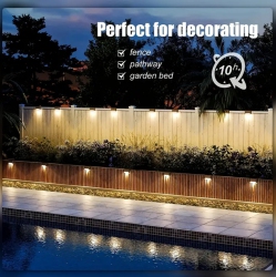 BOLDDECO 64PCs Of Solar Outdoor Step Lights, Solar Fence Lights, Outdoor Table Lamps, Solar Deck Lights, Solar Buried Lights, Solar Fence Staircase
