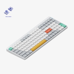 NUPHY Air96 V2 RGB Low Profile Hotswap Wireless Mechanical Gaming Keyboard – 96% Layout (100 Keys), Wisteria Switches – Compatible \w