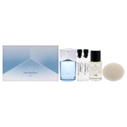 MERCEDES-BENZ Sea By for Men - 5 PC Gift Set 3.4OZ Edp Spray, 0.05OZ Air Edp Spray, 0.05OZ Land Edp Spray, 1OZ Lsa Face Beard And Hair Oil, 3.8OZ