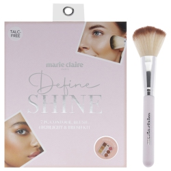 MARIE CLAIRE Define Shine Face Palette By for Women - 7 PC 0.19OZ Blush, 2 X 0.19OZ Highlighters, 3 X 0.26OZ Contour, Contour Brush