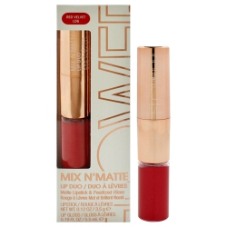 FLOWER BEAUTY Mix N Matte Lip Duo - Ld6 Velvet By for Women - 1 PC 0.12 OZ Lipstick, 0.19 OZ Lip Gloss In Red