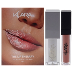 KLARA The Lip Therapy Kit By for Women - 3 PC 0.18OZ Lip Maximizer Day Plumper, 0.2OZ Lip Glow Oil - Coconut, 0.3OZ Kiss Proof Lipstick Liquid Matte