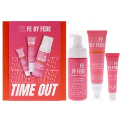 FIT.FE BY FEDE Active Lifestyle Time Out By for Women - 3 PC 5.1OZ The Power Cleanser, 1.7OZ The Reliever Face Gel Cream, 0.27OZ The Fixer Lip Balm