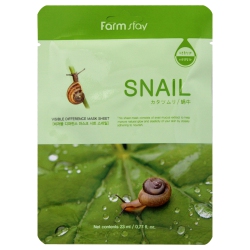FARMSTAY Visible Difference Mask Sheet - Snail By for Women - 1 PC Mask