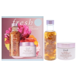 FRESH Deep Hydration Duo By for Women - 2 PC 3.3OZ Rose Deep Hydration Facial Toner, 1.6OZ Rose Deep Hydration Face Cream
