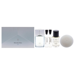 MERCEDES-BENZ Air By for Men - 5 PC Gift Set 3.4OZ Edp Spray, 0.05OZ Sea Edp Spray, 0.05OZ Land Edp Spray, 1OZ Lsa Face Beard And Hair Oil, 3.8OZ