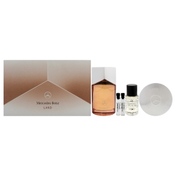 MERCEDES-BENZ Land By for Men - 5 PC Gift Set 3.4OZ Edp Spray, 0.05OZ Sea Edp Spray, 0.05OZ Air Edp Spray, 1OZ Lsa Face Beard And Hair Oil, 3.8OZ
