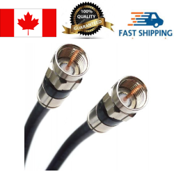 PCT 15Ft Low Loss Rg6 Video Coaxial Cable, Black