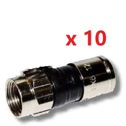 PPC Ex6Xlplus Universal Rg6 Compression Connectors 10PCs