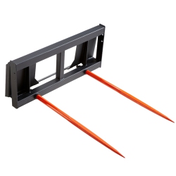 VEVOR 49" Hay Spear, Bale Spears 3000Lbs Loading Capacity, Skid Steer Loader Tractor Attachment 2PCs Spears, Quick Attach Spike Forks