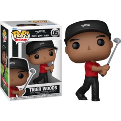 FUNKO Pop Golf Tiger Woods Vinyl Figure Tiger Woods #05 Sun Day In Red