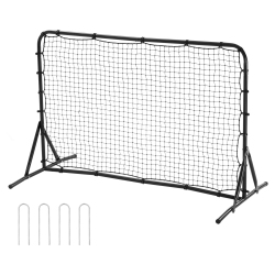 VEVOR 6X4Ft Soccer Rebound Trainer, Iron Soccer Training Equipment, Sports Football Rebounder Wall, Double-Sided Rebounding Net, Easy Assembly