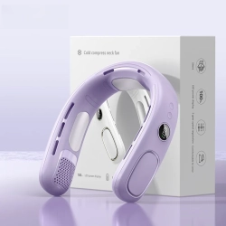 THE WAY Semiconductor Refrigeration Neck Fan USB Charging Leafless Ice Compress Lazy Outdoor Portable Neck Fan - 4000Mah Portable Neck Fan Five Speed