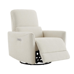 VALENCIA Kirstin Performance Fabric Swivel Glider Recliner Chair In Beige